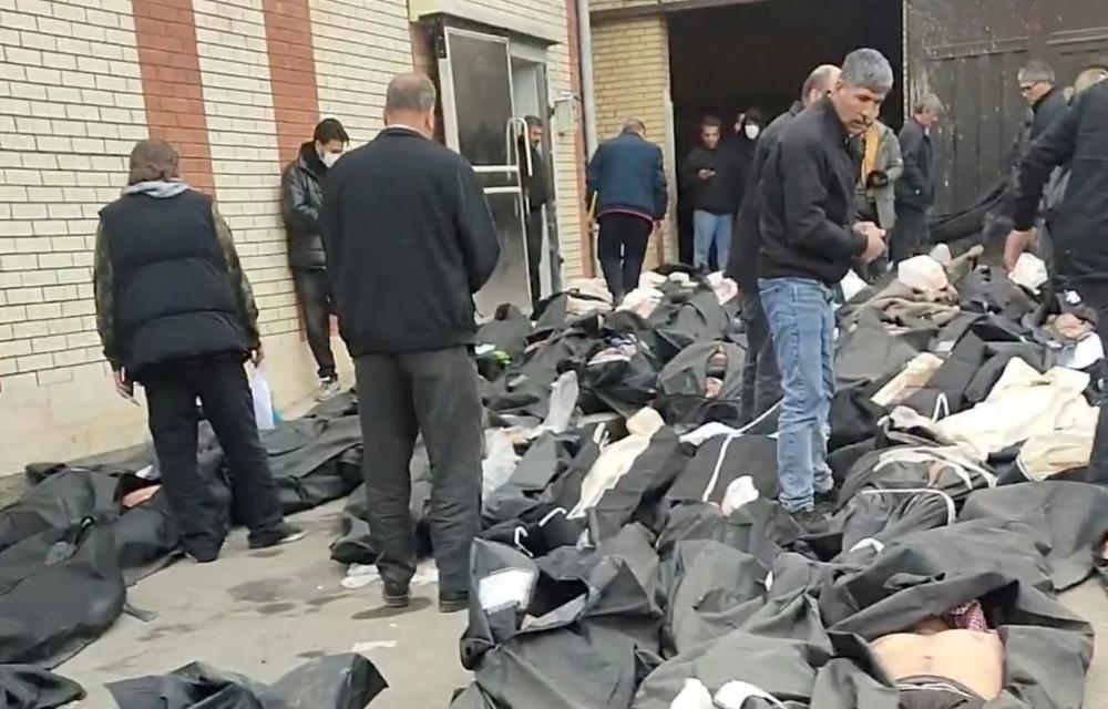 گواستنەوەی هەزاران تەرمی نەناسراو بۆ بێهشت ساکینە و دەرکردنی فەرمانی بەخاک سپاردنی بەکۆمەڵ