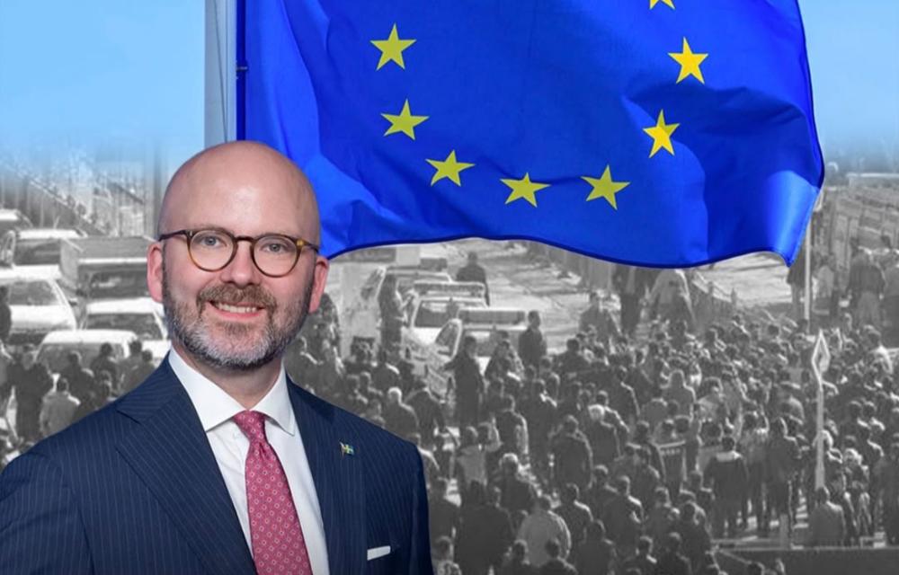 داوا دەکەین یەکێتی ئەوروپا پەیوەندییە دیپلۆماسییەکانی لەگەڵ تاران بپچڕێنێت و وە پێویستە باڵیۆزەکانی کۆماری ئیسلامی دەربکرێن