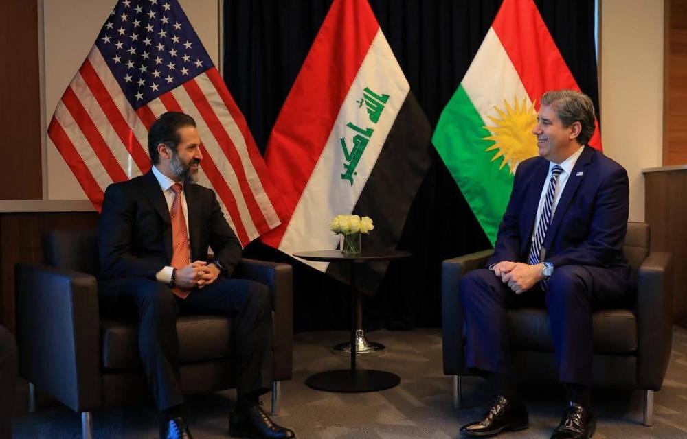 قوباد تاڵەبانی و مایکڵ ڕیگاس جێگری وەزیری دەرەوەی ئەمریکا کۆبوونەوە 