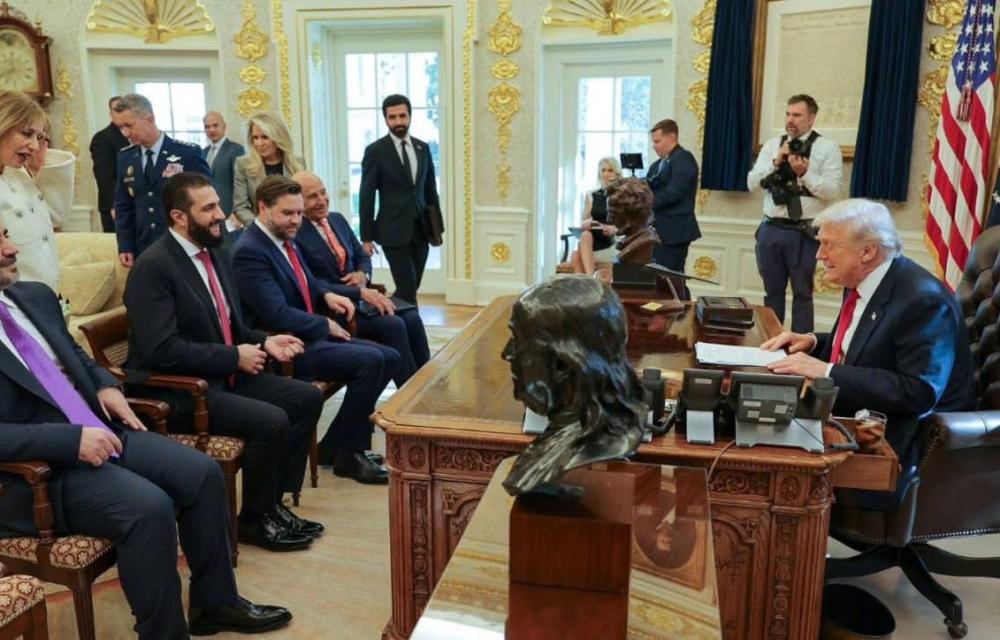 دیداری ترەمپ و ئەحمەد شەرع لە کۆشکی سپی