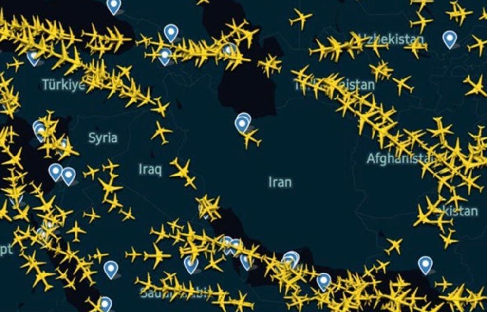 چۆڵکردنی ئاسمانی ئێران لە فڕۆکە مەدەنییەکان