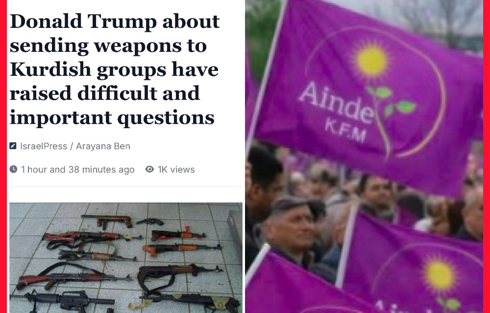 دۆناڵد ترەمپ سەبارەت بە ناردنی چەک بۆ گروپە کوردییەکان پرسیاری قورس و گرنگیان وروژاندووە