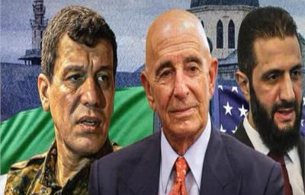 تۆم باراک لەگەڵ مه‌زڵوم عه‌بدى فه‌رمانده‌ى گشتى هێزه‌كانى سووریاى دیموكرات له‌ هه‌ولێر كۆده‌بنه‌وه‌  ئەلمۆنیتۆری ئەمریکی